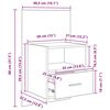 vidaXL Nattbordskap 2 pcs Gammelt tre 50 x 32,5 x 80cm Konstruert tre