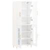 vidaXL Highboard hvit 69,5x34x180 cm konstruert tre