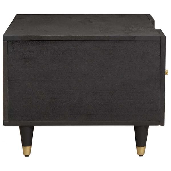 vidaXL Kaffebord Svart 100 x 54 x 40 cm Massiv mango tre