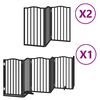 vidaXL Hundeport sammenleggbar 12 paneler svart 600 cm poppeltre