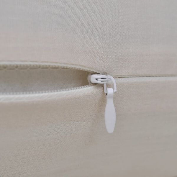 4 Beige putetrekk, bomull 40 x 40 cm