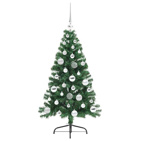 vidaXL Kunstig Forhåndsopplyst Juletre med 150 LED grønn 120 cm PVC