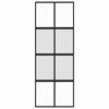 vidaXL Skyved&oslash;r svart 76x205 cm herdet glass og aluminium