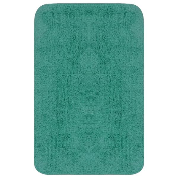 vidaXL Baderomsmattesett 2 stk stoff turkis