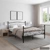 vidaXL Sengeramme med spilebase svart metall 160x200 cm