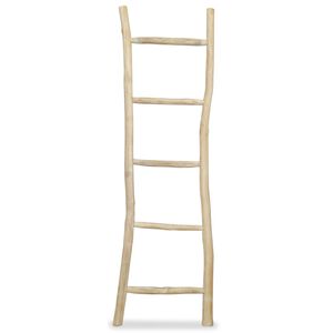 vidaXL H&aring;ndklestige med 5 trinn teak 45x150 cm naturell