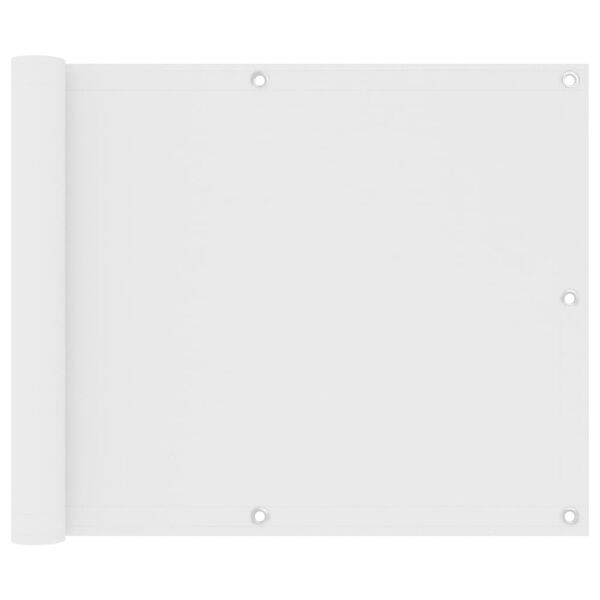 vidaXL Balkongskjerm hvit 75x300 cm oxfordstoff