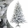 vidaXL Kunstig sammensatt juletre 120 cm PVC og metall Gr&oslash;nn og hvit
