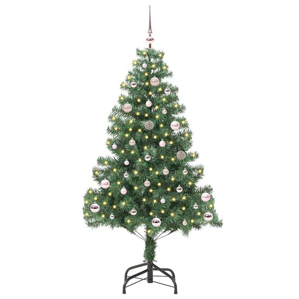 vidaXL Juletre med 150 LED med stativ gr&oslash;nn 150 cm PVC