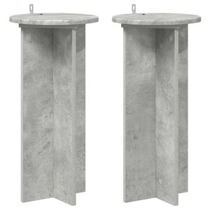 vidaXL Planteholder 2 stk. Betonggr&aring; 29,5 x 29,5 x 60 cm