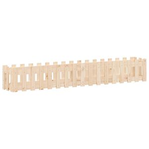 vidaXL H&oslash;ybed med gjerdedesign 200x30x30 cm heltre furu