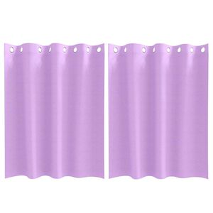 vidaXL M&oslash;rkleggende Gardiner med Ringer 2 pcs Lilla 140 x 140 cm