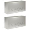 vidaXL Hageblomsterpotte 2 stk. S&oslash;lv 100 x 30 x 49 cm Rustfritt st&aring;l
