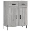 vidaXL Highboard gr&aring; sonoma 69,5x34x180 cm konstruert tre