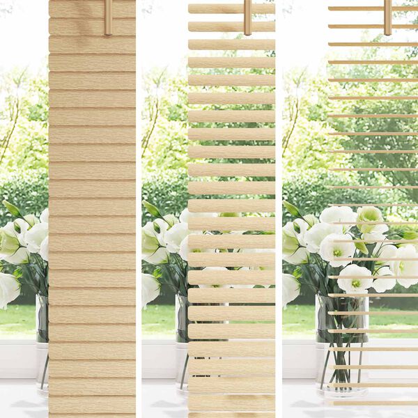 vidaXL Venetiansk persienne Lys Brun med M&oslash;nster 213 x 50 cm PVC