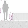 vidaXL Gjerde med innlegg. sølv 0.5 x 50 m Stål