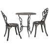 vidaXL Bistrosett 3 deler aluminium