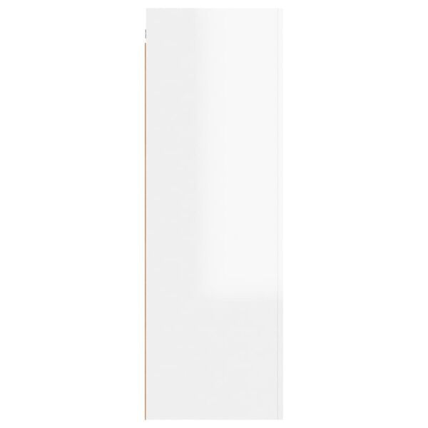 vidaXL TV-benk h&oslash;yglans hvit 30,5x30x90 cm konstruert tre