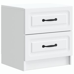 vidaXL Nattbordskap med skuff Hvit 43 x 34,5 x 44,5 cm Konstruert tre