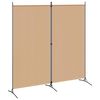 vidaXL 2-Panels Rom Skillevegg Beige 175 x 180 cm Stoff