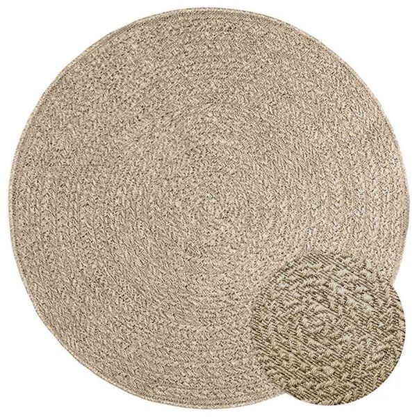 vidaXL Teppe ZIZUR beige &Oslash; 120 cm jute-utseende innend&oslash;rs og utend&oslash;rs