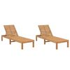 vidaXL Solsenger 2 stk heltre teak