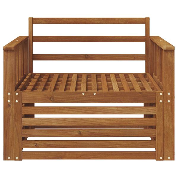 vidaXL 2 Stk Sofa med armlener Solid akasietre Naturlig