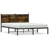 vidaXL Sengeramme i metall uten madrass r&oslash;kt eik 140x190 cm
