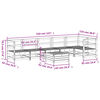 vidaXL Hagesofasett 7 deler heltre furu