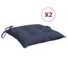 vidaXL Stolputer 2 stk marinebl&aring; 40x40x7 cm oxfordstoff