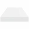 vidaXL Flytende vegghyller 2 stk h&oslash;yglans hvit 60x23,5x3,8 cm MDF