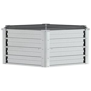 vidaXL H&oslash;ybed 129x45 cm galvanisert st&aring;l s&oslash;lv