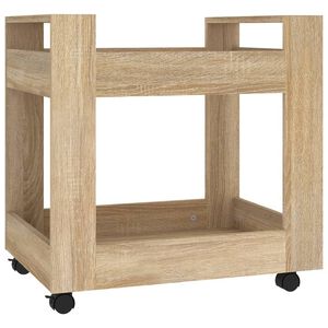 vidaXL Tralle til skrivebord sonoma eik 60x45x60 cm konstruert tre