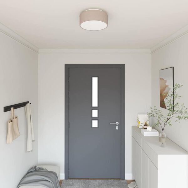 vidaXL Taklampe Gråbrun 30 x 13.5 cm stoff