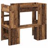 vidaXL Loft seng ramme med skrivebord Gammelt tre 90 x 190 cm