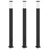 vidaXL Pullertlamper med stikkontakt 3 stk 110 cm svart IP44