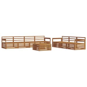 vidaXL Utend&oslash;rs sofa-sett 8 pcs Naturlig Solid akasietre