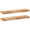 vidaXL Flytende hyller 2 stk 100x20x4 cm oljebehandlet heltre akasie