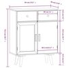 vidaXL Skjenk med skuffer 60x30x75,5 cm konstruert tre