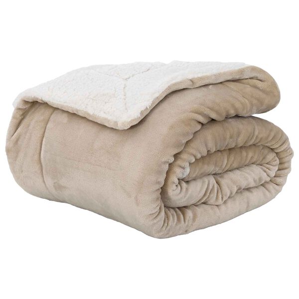 vidaXL Kastteppe Beige 220 x 240 cm Fleece