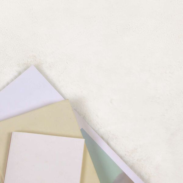 vidaXL Kunstpels Kanin Teppe Olite Krem 80 x 250 cm Polyester