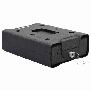 vidaXL Bil Safe med l&aring;s Svart 22 x 16 x 7 cm St&aring;l