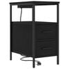 vidaXL Nattbordskap Svart Eik 30 x 48 x 61 cm Konstruert tre