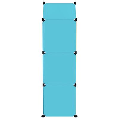 vidaXL Oppbevaringshylle med 8 kuber blå PP