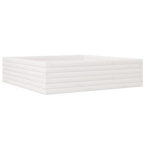 vidaXL Hageplantekasse hvit 90x90x23 cm heltre furu
