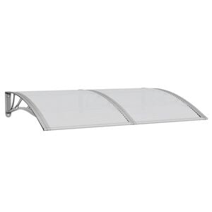 vidaXL Skjermtak gr&aring; 150x100 cm polykarbonat