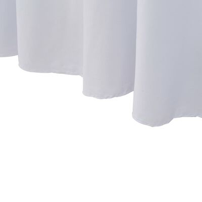 vidaXL Elastisk bordduk med skjørt 2 stk 120x60,5x74 cm hvit