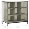 vidaXL Skohylle 57x36x61 cm ikke-vevd stoff og st&aring;l gr&aring;