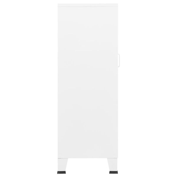 vidaXL Industriell oppbevaringskiste hvit 70x40x115 cm metall