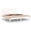 vidaXL Sengeramme hvit heltre 180x200 cm Super King